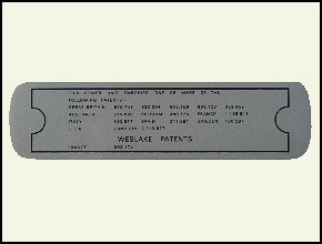 Aufkleber "PATENTS" für Ventildeckel