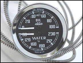 DOPPELINSTRUMENT Öldruck, Wassertemperatur, MGA